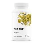 THORNE ویتامین D-1000 – مکمل ویتامین D3 – ۱۰۰۰ واحد بین‌المللی | پشتیبانی از سلامت استخوان‌ها، دندان‌ها، عضلات، قلب و عملکرد سیستم ایمنی | فاقد گلوتن، لبنیات و سویا | ۹۰ عدد کپسول